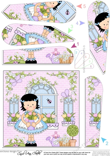 Rose Cottage Girlz Fan Pyramage Topper