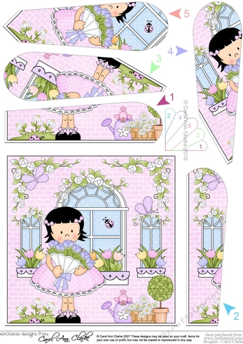 Rose Cottage Girlz Fan Pyramage Topper