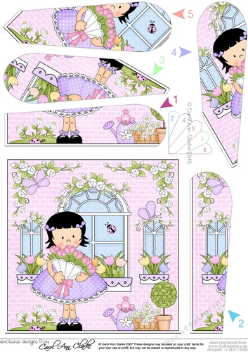 Rose Cottage Girlz Fan Pyramage Topper