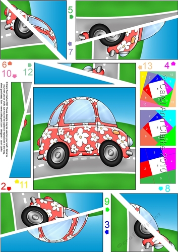 Floral Funky Car Twisted Spiral Side Stacker