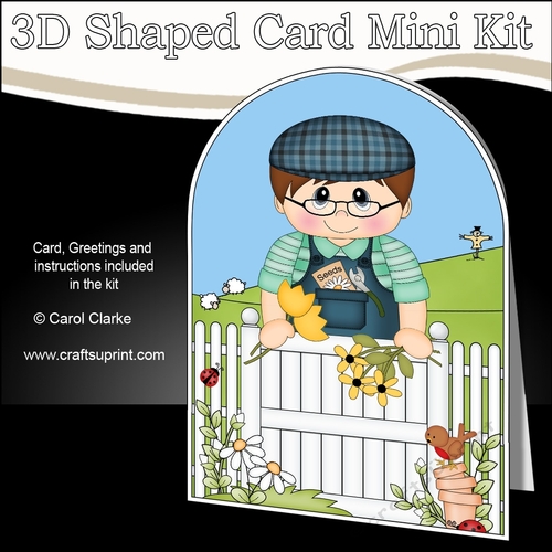 3D Shaped Card  Kit - In the Garden - Man