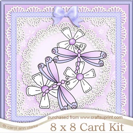 8 x 8 Dreamy Dragonflies Kit with 3D Decoupage