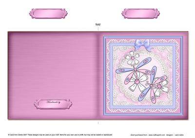 Dreamy Dragonfly Cut and Fold Quick Card