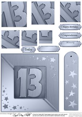 13th Metallic Age Quick Card with Twisted Pyramage