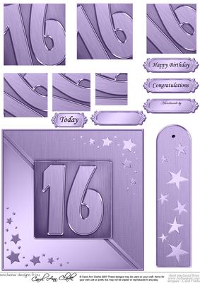 16th Metallic Age Quick Card with Twisted Pyramage