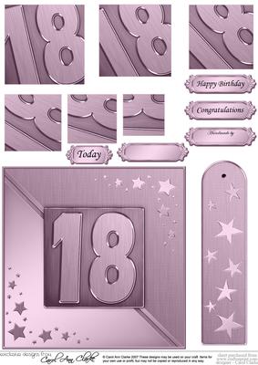 18th Metallic Age Quick Card with Twisted Pyramage