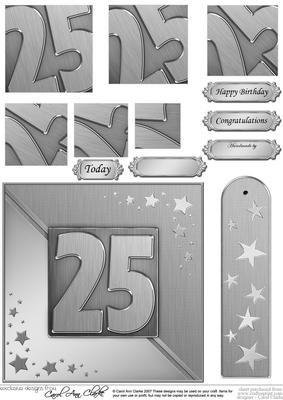 25th Metallic Age Quick Card with Twisted Pyramage