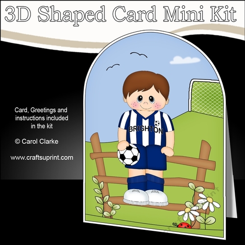 3D Shaped Card Kit - Little Footballer Plays for Brighton