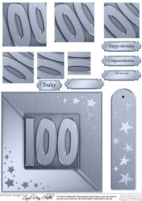 100th Metallic Age Quick Card with Twisted Pyramage
