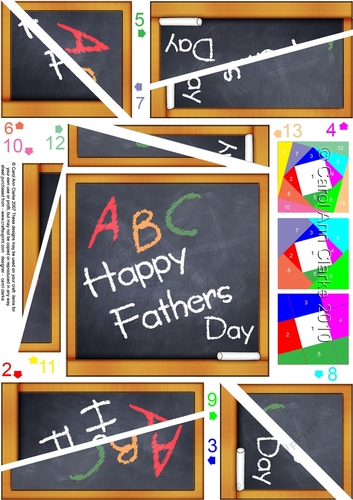 Happy Fathers Day Blackboard Twisted Spiral Side Stacker