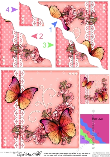 A Touch of Elegance Flowers Pearls and Lace Wavey Corner Stacker