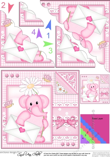 Lola Elephant & Lace Scalloped Corner Stacker