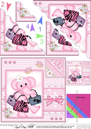 Lola Elephant & Lace Scalloped Corner Stacker