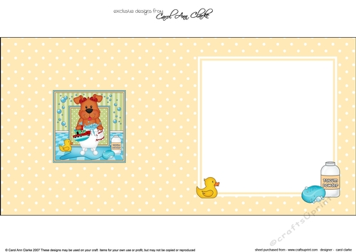Square Landscape Insert - Bathtub Buddies - Little Rusty Dog