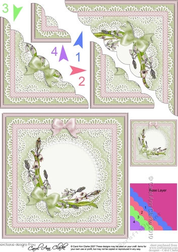 Bluebells Scallop Corner side stacker Topper