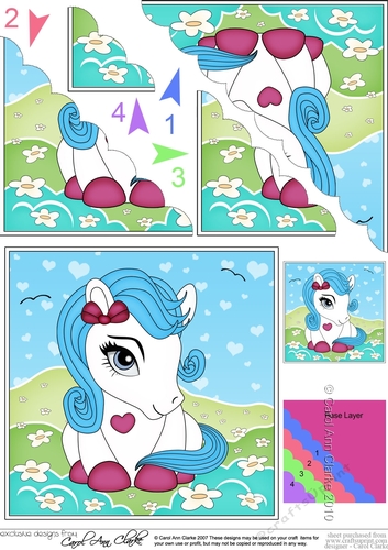 Cute Little Pony Scalloped Corner Stacker