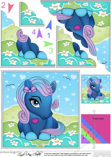 Cute Little Pony Scalloped Corner Stacker