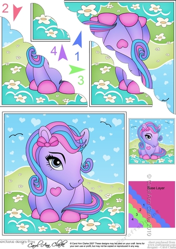 Cute Little Pony Scalloped Corner Stacker