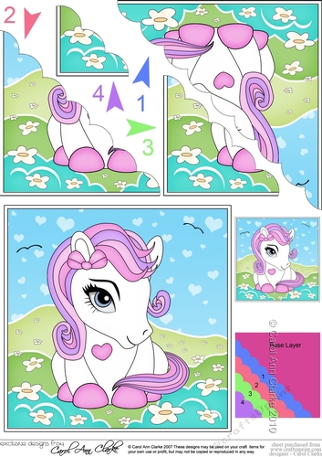 Cute Little Pony Scalloped Corner Stacker