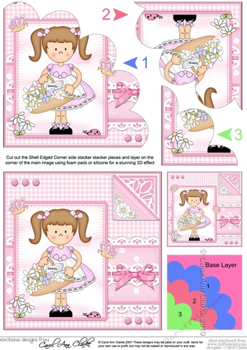 Cute Girlz & Lace Shell Edged Corner Side Stacker