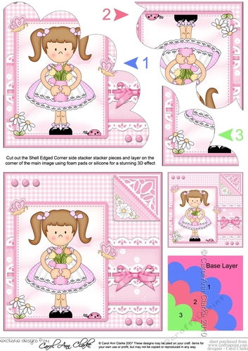 Cute Girlz & Lace Shell Edged Corner Side Stacker