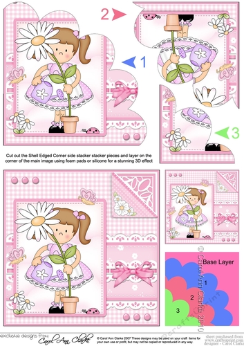 Cute Girlz & Lace Shell Edged Corner Side Stacker