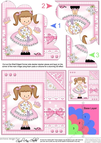 Cute Girlz & Lace Shell Edged Corner Side Stacker