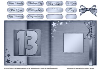 13th Metallic Age Fold Back Card