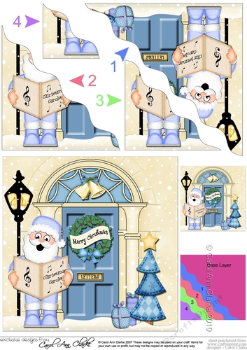 Santa is at the Door - Christmas Wavy Corner Side Stacker