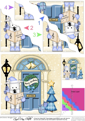 Westie Dog is at the Door - Christmas Wavy Corner Side Stacker