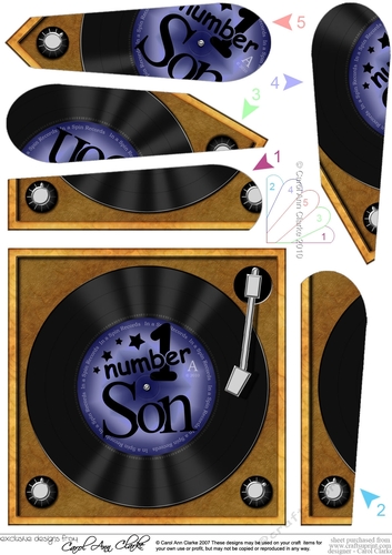 Number 1 Son Record Fan Pyramage Topper