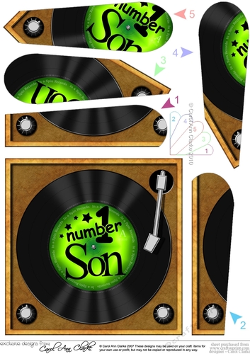 Number 1 Son Record Fan Pyramage Topper