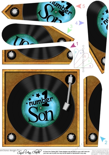 Number 1 Son Record Fan Pyramage Topper