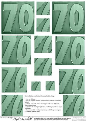 70th Metallic Age Twisted Pyramage Sheet