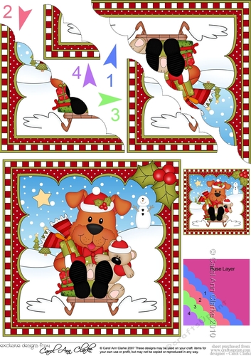 Christmas Scalloped Corner Stacker - Little Rusty Dog