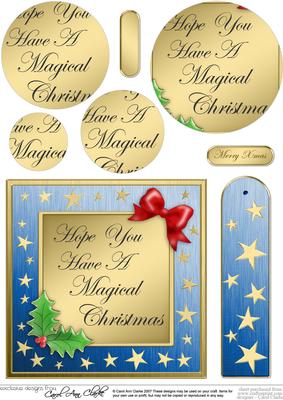 Elegant Christmas Greeting Quick Card with Circle Pyramage