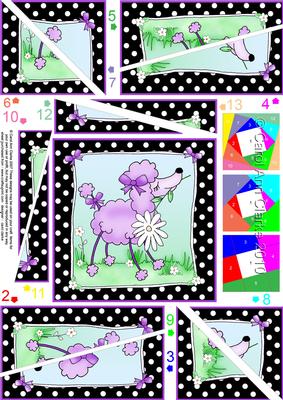 Cute Poodle Quick Card with Twisted Spiral Side Stacker