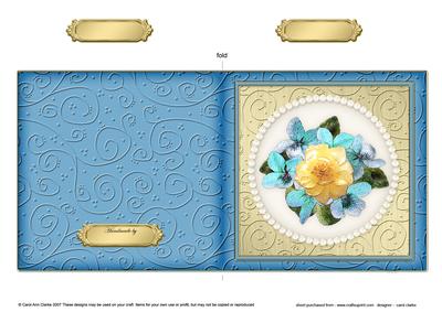 Flowers and Pearls Cut and Fold Card
