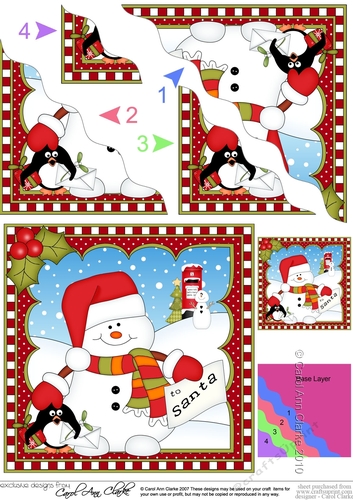 Christmas Wavey Corner Stacker Snowman Oli