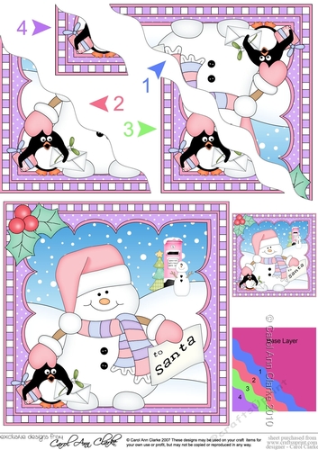Christmas Wavey Corner Stacker Snowman Oli