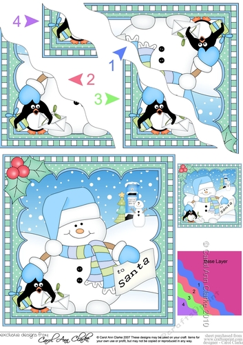 Christmas Wavey Corner Stacker Snowman Oli