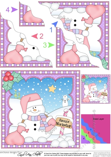 Christmas Wavey Corner Stacker Snowman Oli
