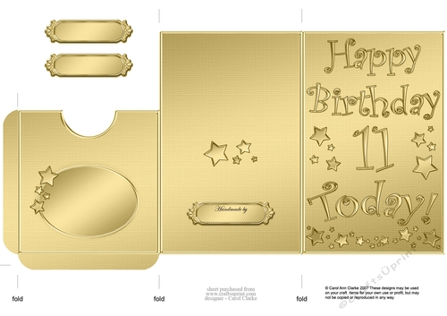 Elegant Metallic 11th Birthday Lottery Wallet Card