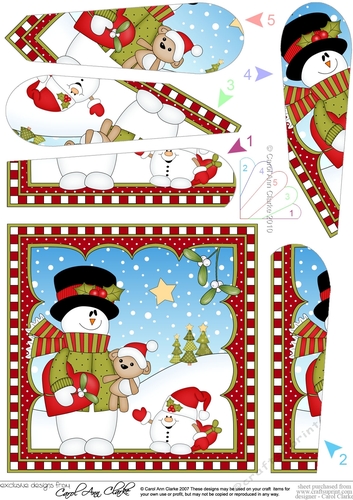 Christmas Snowman Rio Fan Pyramage Topper