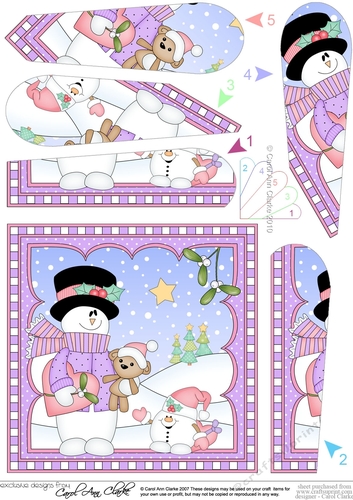 Christmas Snowman Rio Fan Pyramage Topper