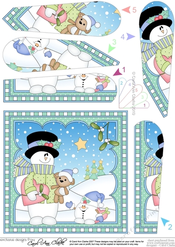 Christmas Snowman Rio Fan Pyramage Topper