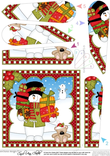 Christmas Snowman Rio Fan Pyramage Topper