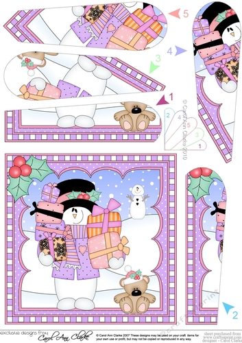 Christmas Snowman Rio Fan Pyramage Topper