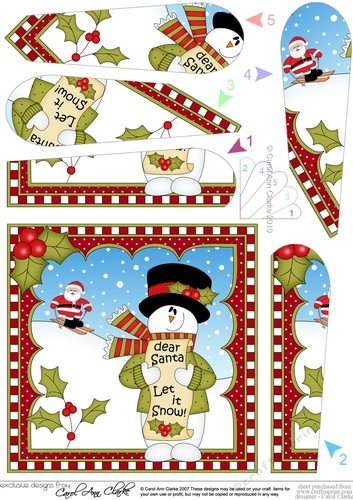 Christmas Snowman Rio Fan Pyramage Topper