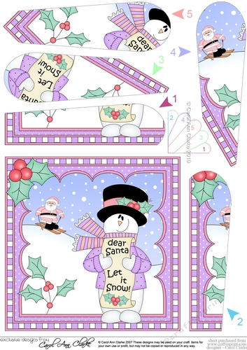 Christmas Snowman Rio Fan Pyramage Topper